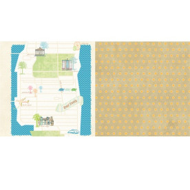 Двусторонняя бумага Great Travels 30х30 см от Webster's Pages.