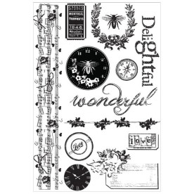 Набор резиновых штампов Lyric, Prima, 13 шт