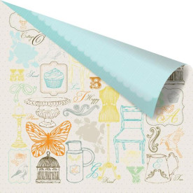 Двусторонняя бумага "M" Lady 30x30 см от Prim