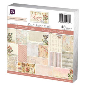 Набір односторонньої паперу для скрапбукінгу Fairy Rhymes 16 аркушів 15х15 см від Prima
