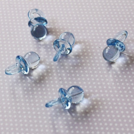 Акриловая подвеска "Соска" голубого цвета, 20х10х10 мм