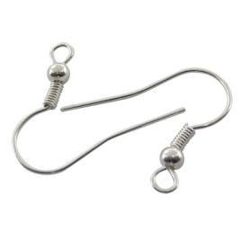 Металлические швензы цвета серебра, 20х19 мм, 2 шт