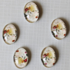 Кабошон Розочка, овальна, розмір 13х18 мм