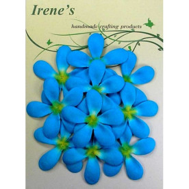 Набір квіточок жасмину яскраво-блакитного кольору, 10 шт