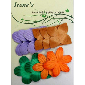 Разноцветные цветочки, набор 10 шт