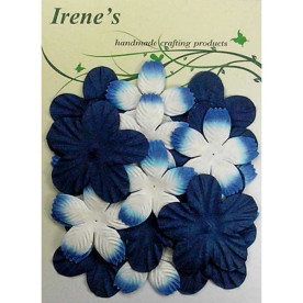 Набір квіточок білого і синього кольорів, 20 шт