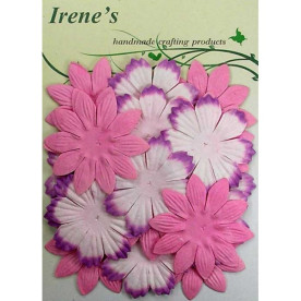 Набор цветочков белого и розового цветов, 20 шт