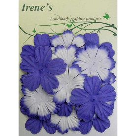 Набір квіточок білого і сливового квітів, 20 шт