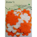 Набор цветочков белого и оранжевого цветов, 20 шт