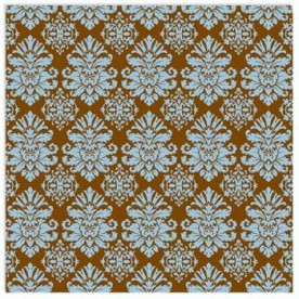 Бархатная скрапбумага Carolina Journey Flocked Paper: Damask  30х30 см от 7gypsies