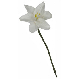 Набір білих лілій з тутової паперу, 5 шт