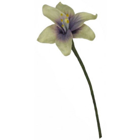 Набір лілій кремового і блакитного кольорів з тутової паперу, 5 шт