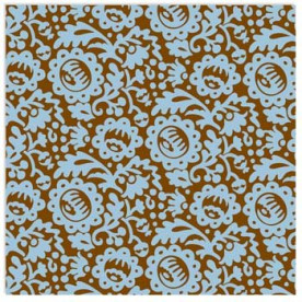 Оксамитовий Скраппапір Carolina Journey Flocked Paper: Floral 30х30 см від 7gypsies