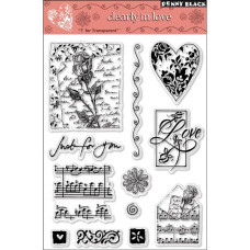 Набір акрилових штампів Clearly In Love, Penny Black