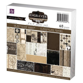 Набір паперу Engraver 15х15 см 16 аркушів від Prima