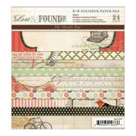 Набор бумаги Rosy 15х15 см, 12 листов от My Mind's Eye