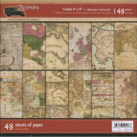 Набір паперу Global 20х20 см, 12 аркушів від 7Gypsies