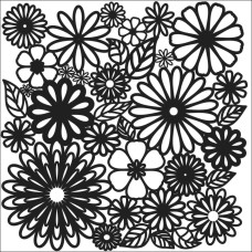 Трафарет Flower Frenzy, 15х15 см від Crafter's Workshop