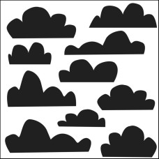 Трафарет Mini Clouds, 15х15 см від Crafter's Workshop