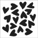 Трафарет Spilled Hearts, 15х15 см від Crafter's Workshop