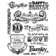 Набор акриловых штампов для скрапбукинга  Clear Stamp: INK Family, 7gypsies