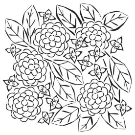Трафарет Flower Garden, 15х15 см від Crafter's Workshop