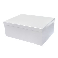 Подарункова коробка, білий, 38,8 х 30 х 14,8 см
