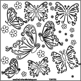 Трафарет Butterflies 30х30 см від Crafter's Workshop