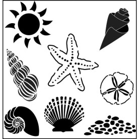 Трафарет Seashells 30х30 см от Crafter's Workshop