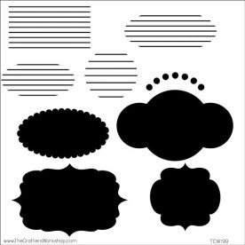 Трафарет Journaling Blurbs 30х30 см от Crafter's Workshop