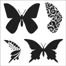 Трафарет Layered Butterflies 30х30 см від Crafter's Workshop