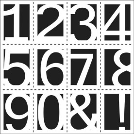 Трафарет Life Numbers 30х30 см від Crafter's Workshop