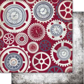 Двосторонній папір для скрапбукінгу Time 30х30 см від Ruby Rock-It