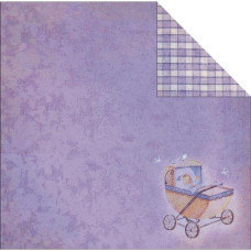 Двусторонняя бумага Carriage Purple 30х30 см от Fabscraps