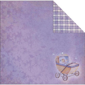 Двосторонній папір Carriage Purple 30х30 см від Fabscraps