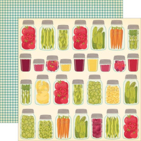 Двосторонній папір Mason Jar 30х30 см від October Afternoon