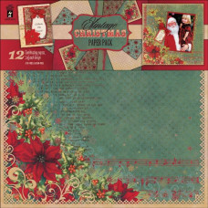 Набір паперу Vintage Christmas 30х30 см 6 листів від Hot Off The Press
