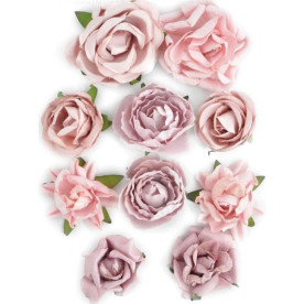 Набор розочек пепельного розового цвета Dusty Pink, 10 шт от Kaisercraft