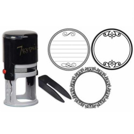 Печать со сменными,тисками Round w/French Seals, 7gypsies