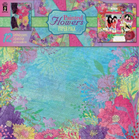 Набор бумаги Painted Flowers 30х30 см 6 листов от Hot Off The Press