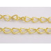 Металлическая цепочка золотого цвета, размер звена 5,5х3,5 мм, 1 м