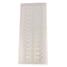 Контурні наклейки сріблястого кольору "Бордюрні візерунки" від JeJe