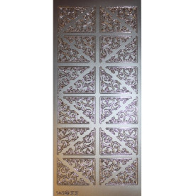 Контурні наклейки сріблястого кольору "Класичні куточки" від JeJe