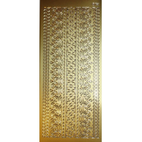 Контурні наклейки золотого кольору "Бордюрні візерунки" від JeJe