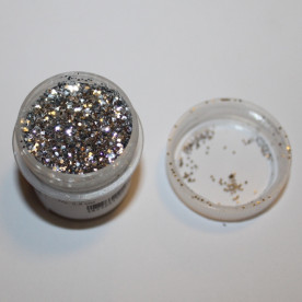 Блискітки сухі срібного кольору від компанії Margo, 7 г