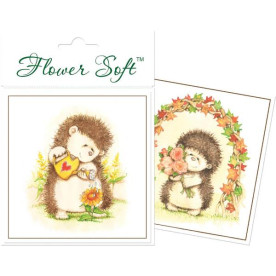 Листівка для прикрас квітковим міксом Flower Soft, 11х11 см, вирощена з любов'ю 