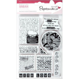 Набір гумових штампів Type Print, Papermania, 9 шт