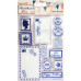 Набор резиновых штампов Postage, Papermania, 12 шт