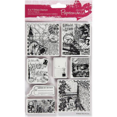 Набір гумових штампів Bookprint With Pocket Watch, Papermania, 8 шт