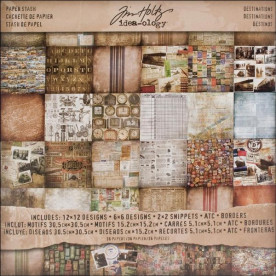 Набор двусторонней бумаги Destinations 30х30 см 36 листов от Tim Holtz